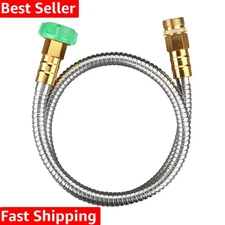 High-Pressure 3FT Stainless Steel Hose - Tear & Weather Resistant for Outdoors