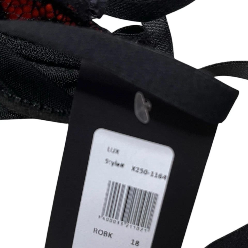 Sujetador Frederick's of Hollywood Lux de encaje sobre satén naranja negro talla XL Foto 4 de 4