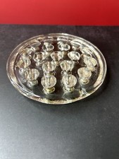 Vintage Clear Glass Flower Frog 19-Hole 5" Round Floral Arranger Vase Insert