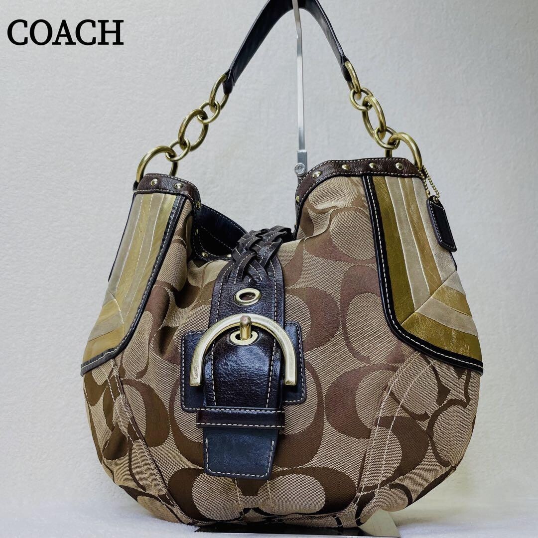 COACH One Shoulder Bag Soho Signature Patchwork Studd… - Gem