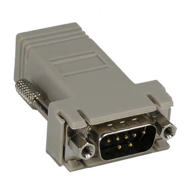 3x DB9 RS232 Serial 9 Pin Male to RJ45 Female Cat6 5E Network Adapter Converter - Image 2 of 2