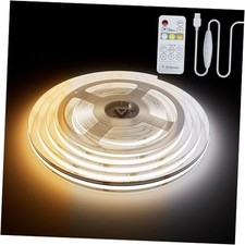 5V USB CCT Tunable COB LED Strip Lights 6.56ft/2m,1280LEDs 1200lm 2700K-6500K