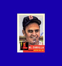 Al Zarilla 1991 Topps Archives 1953 Topps #181 - Red Sox - Signed AUTO
