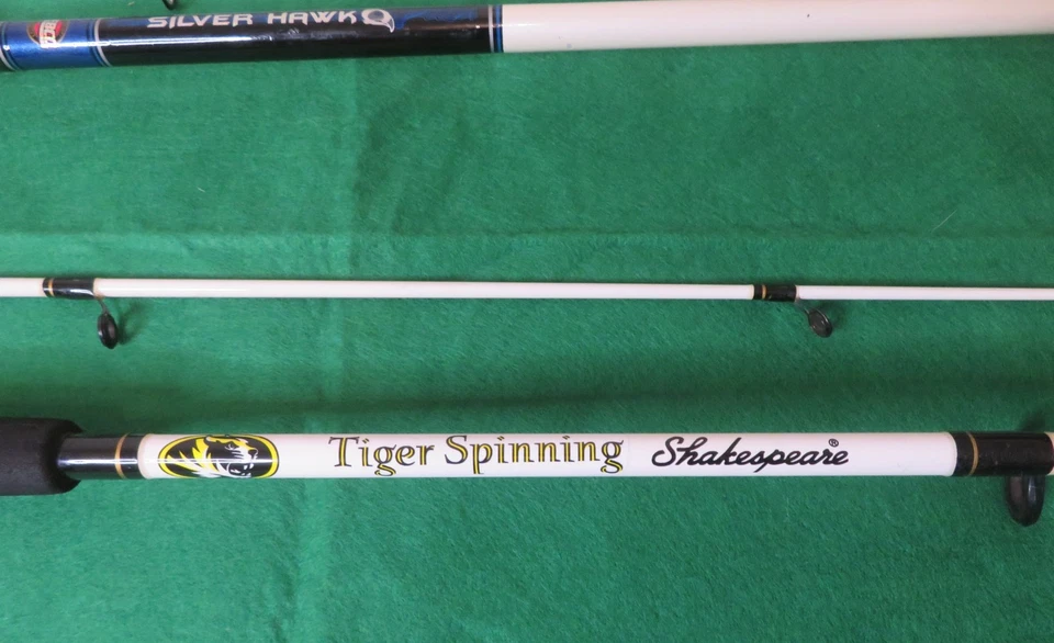 Лот из 2 удочек Shakespeare Tiger Spinning & Zebco Silver Hawk 7 футов 2 штуки - Изображение 3 из 4