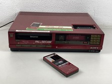 Sony SL-T20ME Red Betamax Video Cassette Recorder PAL / SECAM