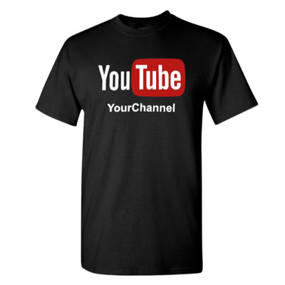 Men's Youtube T-Shirt Your Custom TEXT Shirt Your Channel Name