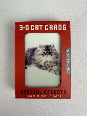 3-D CAT CARDS Special Effects POKER SIZE PLAYING CARDS Kitty Cards