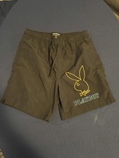Playboy Men's Black Swim Shorts with Logo Print By Pac Sun Size Med