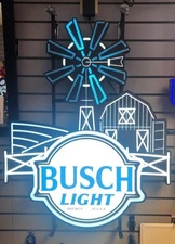 Agriculture Windmill Farm Beer  Vivid LED Neon Sign Light Lamp Dimmer