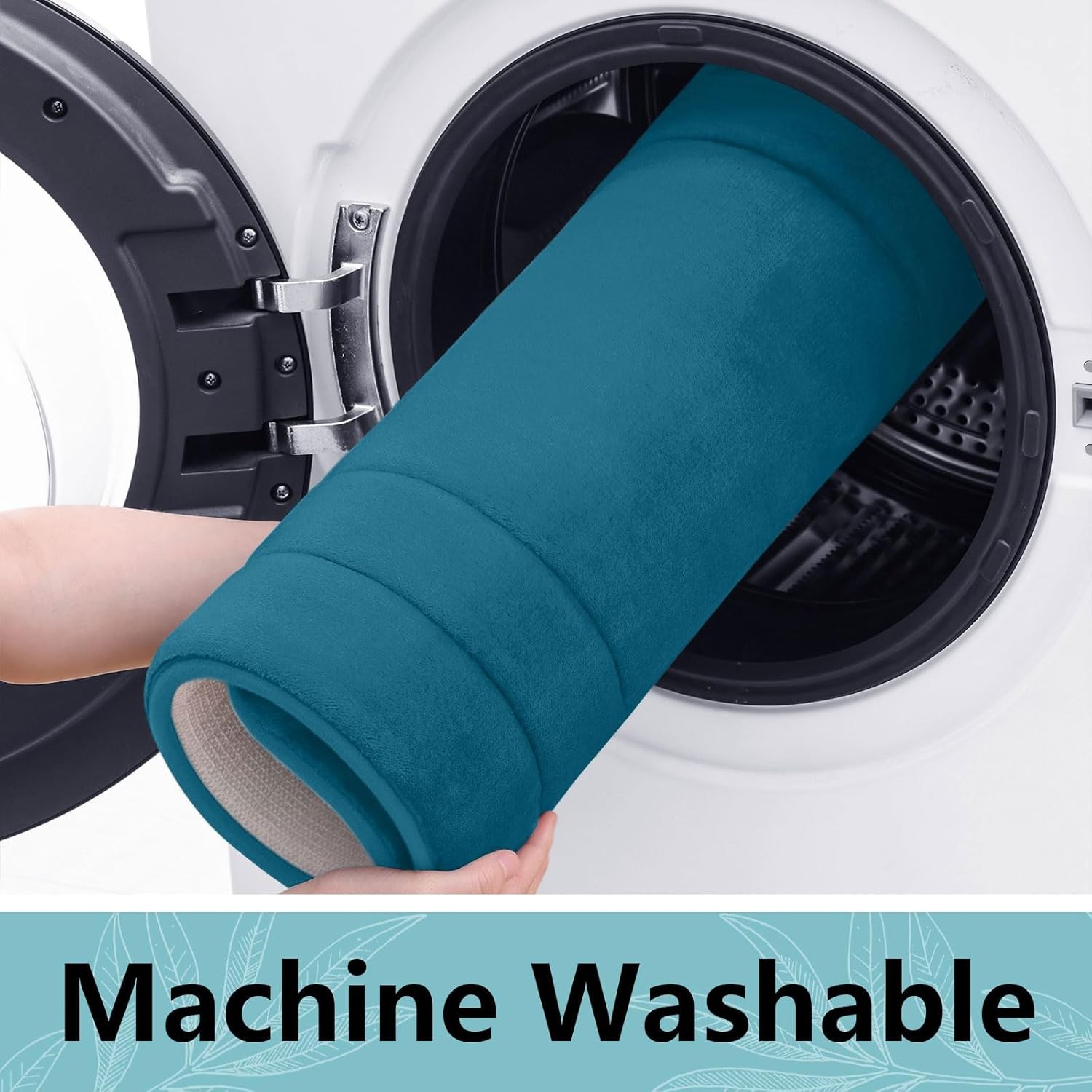 Arotive Memory Foam Bathroom Rug Mat 24x16, Ultra 24" x 16", Peacock Blue 