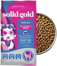 Solid Gold Toy & Small Breed Dry Dog Food Bites – Real Beef, 4 Pound 