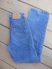 Vintage Kids Levi Denim Jeans Regular Zipper Snap Waist - Girls Boys 27"x27"