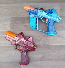 2 Lazer Tag 2004 Tiger Electronics Blue Orange Red Team Ops Drone Laser Gun Toy 