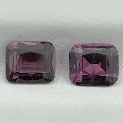 Natural Purple Spinel Pair 1.68ct Cushion Cut | Sri Lanka | Loose Gemstone