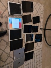 15 iPads Lot For Parts Only. 13 iPads and 2 back glass iPads. a few turn on.