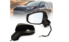 Left Driver Side Mirror Fits 2019-2025 Toyota Rav4 with Power L-8pins, Black