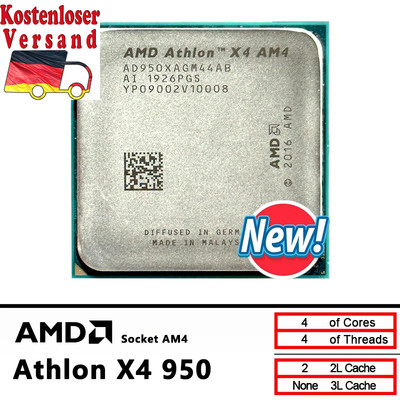 Athlon X4 950 NEW 3.5 Ghz Quad-Core Quad-Thread L2=2M 65W AD950XAGM44AB Socket A