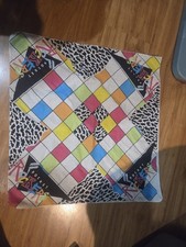 Vintage 80's Fisher-Price Pocket Rockers Bandana Scarf Checkered Animal Print