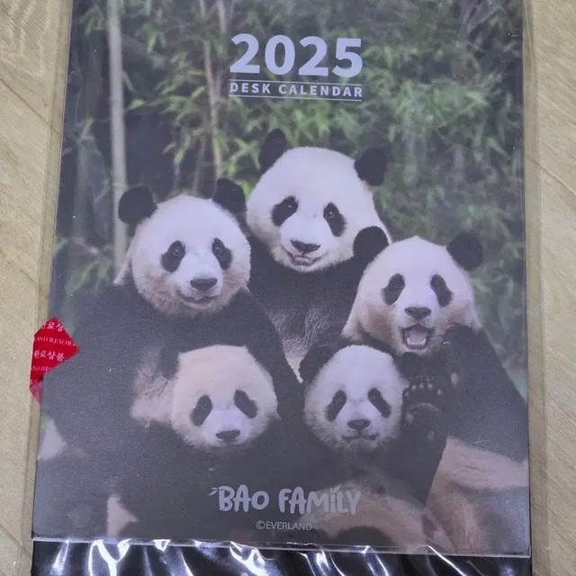 Everland 2025 Bao Family Desk Calendar New