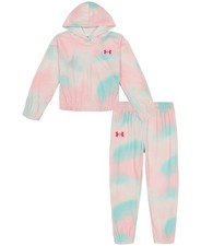 Under Armour Little Girls Soft Blur Velour Hoodie Sweatsuit 4R 