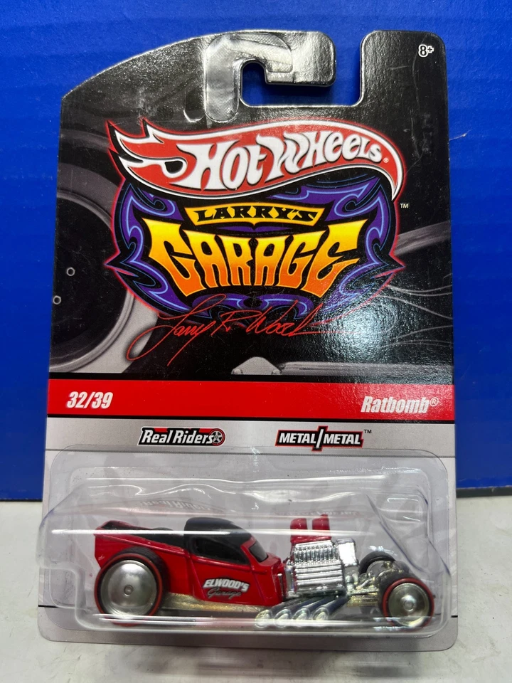 1/64 Hot Wheels Larry's Garage Real Riders 32/39 Ford Pickup Ratbomb Red Chase Foto 2 de 3