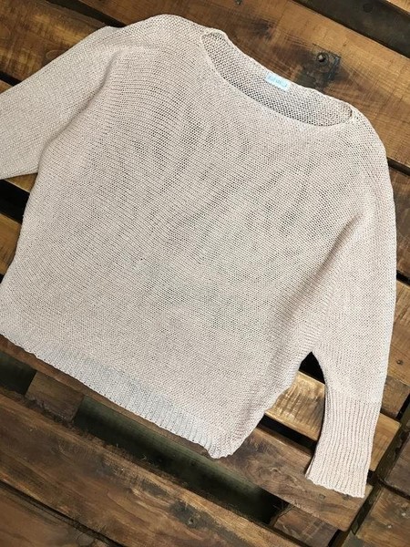 Women Blue Vanilla Sweater Pink Acrylic 38 / M /