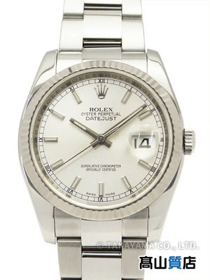 Rolex Datejust 116234 Stainless Steel / White Gold 36mm with Box #TW2222