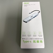 Acer Type C Hub 7 in 1 HDMI USB 3.0 SD TF Card Reader Adapter openbox New