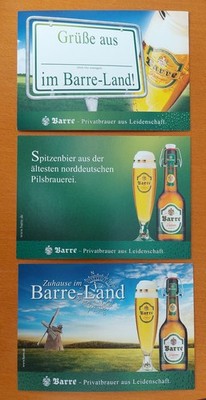 3 Postkarten Barre Privatbrauerei