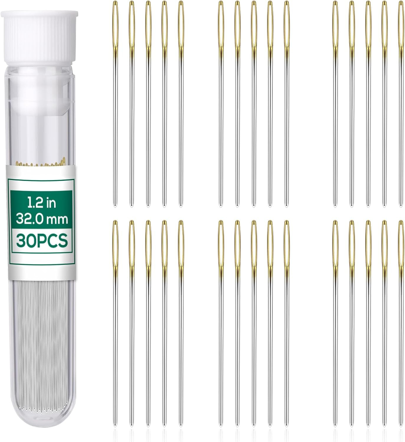 30PCS Cross Stitch Needles Size 28 Stainless Steel Large Eye