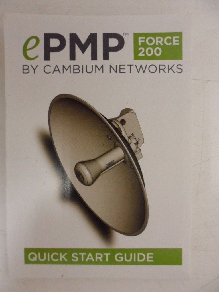 New Cambium Networks ePMP Force 200 2.4 GHz Feedhorn with Power Supply (No dish)