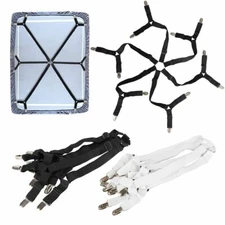 Adjustable Crisscross Bed/Fitted Sheet Placing Straps Gripper Holder Fastener US