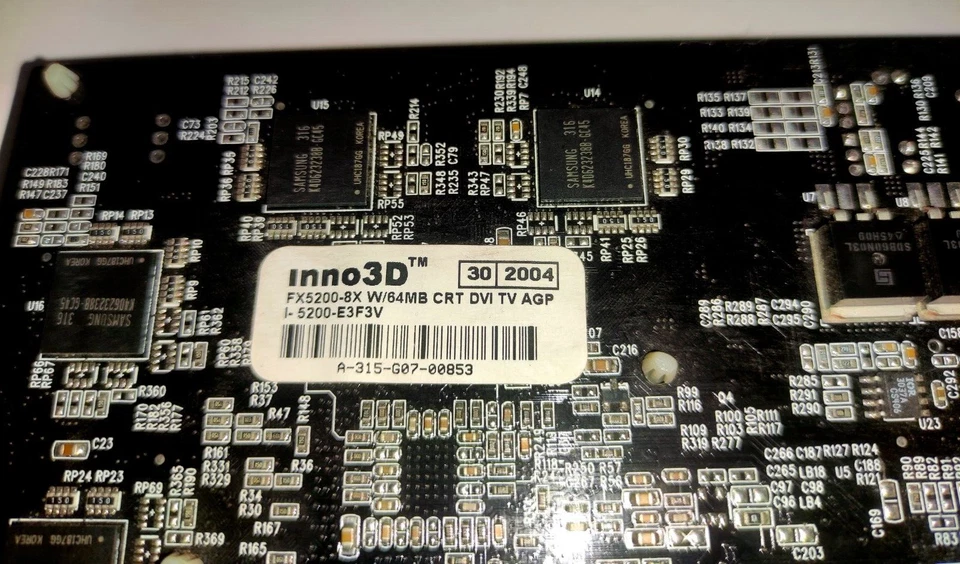 NVIDIA GeForce Inno3D FX5200-8X W/64mb CRT DVI TV AGP with DDR ram - Image 3 of 3