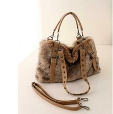 Women  s Faux Fur Shoulder Bags Handbag Messenger Bag Travel Stylish Casual