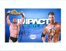 M380 Bobby Roode  Austin Aries  signed vintage Wrestling Photo w/COA **BONUS**