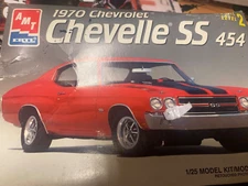 Vintage AMT Ertl 8940 1970 Chevrolet Chevelle SS 454 Muscle Car Model Kit 1/25