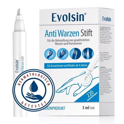 Evolsin   Anti Warzen Stift gegen Dornwarzen & gewöhnliche Warzen
