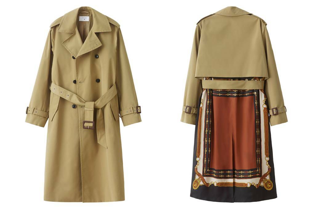 【極美品】TOGA ARCHIVES x H＆M　トレンチコート　M Toga Archives X H&M HM Patterned Scarf Trench Coat Unisex S L