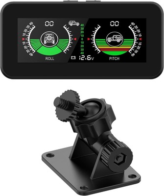 Digital Car Inclinometer Level Tilt Gauge Dual Mode, DC 5V-30V Automotive Slo...