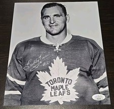 Bobby Baun Signed Toronto Maple Leafs Stanley Cup 8x10 Photo JSA Cert