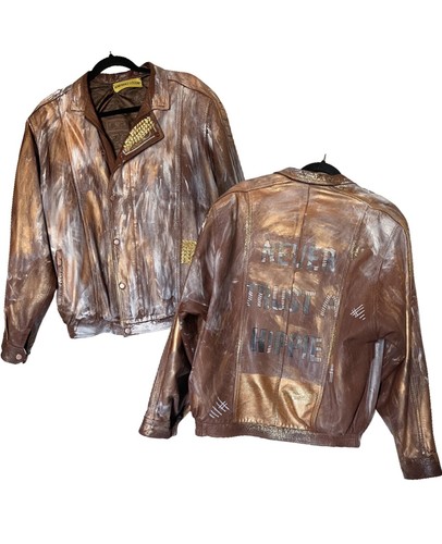 100% leather bomber jacket 