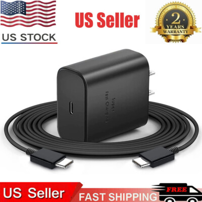 45W USB-C Super Fast Wall Charger Adapter + Cable for Samsung Galaxy S23 S22 S21