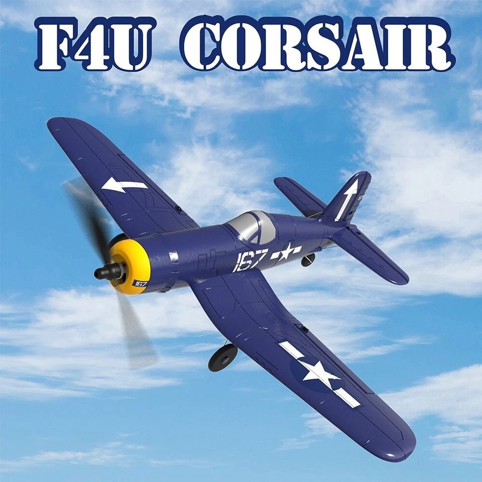Volantex F4U Fighter 2.4G 4 canales ala fija RC avión 6 ejes giroscopio acrobático RTF Foto 3 de 4