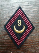 Losange de bras modèle 1945 cadres 9° zouave 3 soutaches