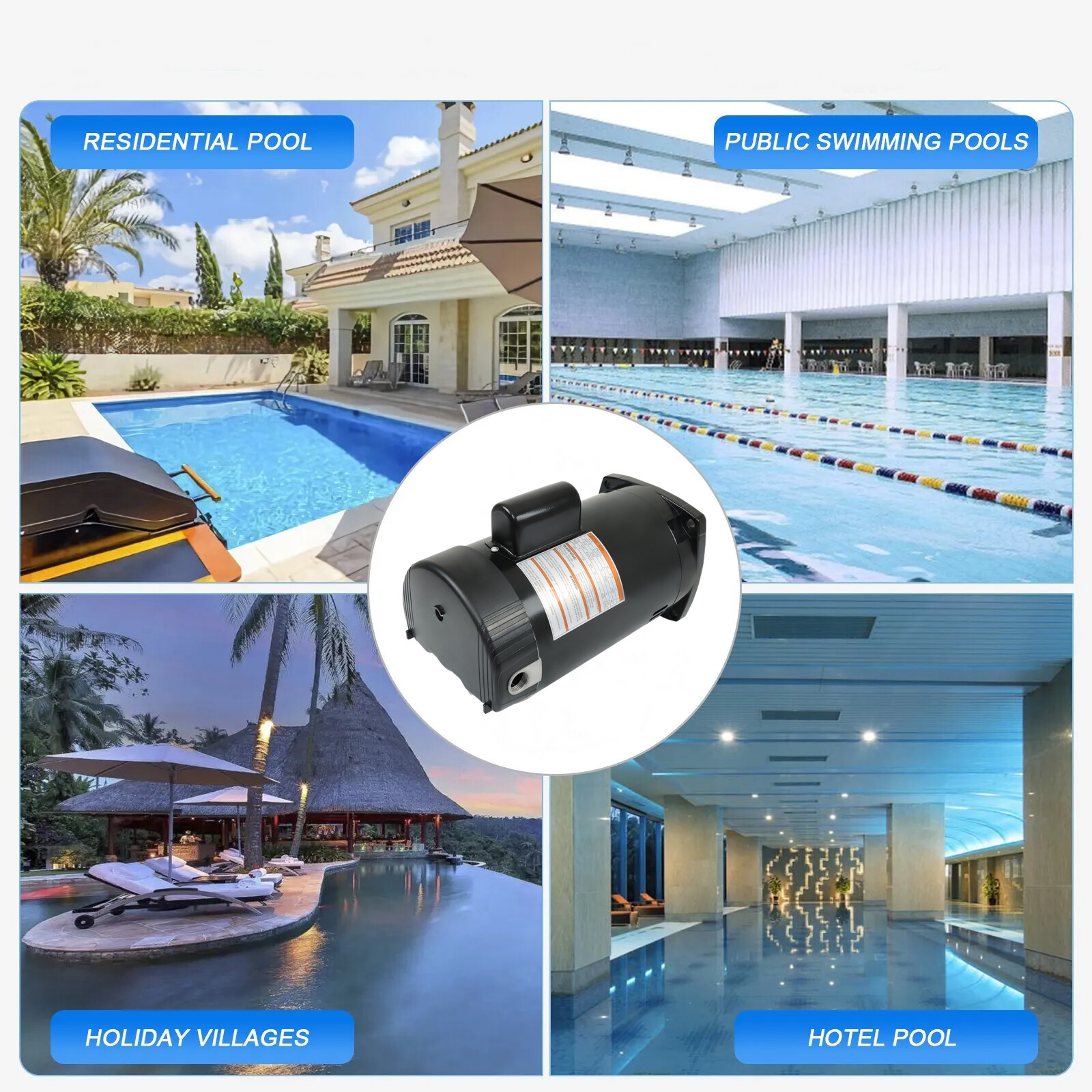 Swimming Pool Pump Square Flange Pool Pump B2853V1 B2853 Pool Pump Motor 1HP