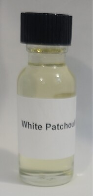 White Patchouli Oil Body Fragrance Perfumed Scented 1/2 oz (15 ml) Splash Bottle