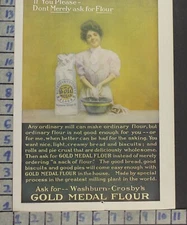 1906 WASHBURN CROSBY GOLD MEDAL FLOUR BAKE KITCHEN COOK FOOD VINTAGE AD  BS75