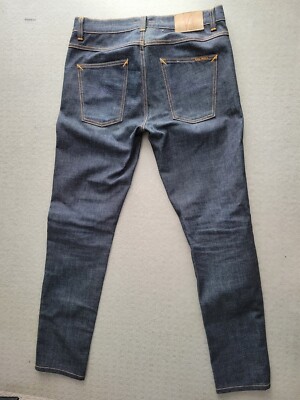Nudie Lean Dean Dry Slow Dark 32 Waist | Custom Hemmed & Tapered
