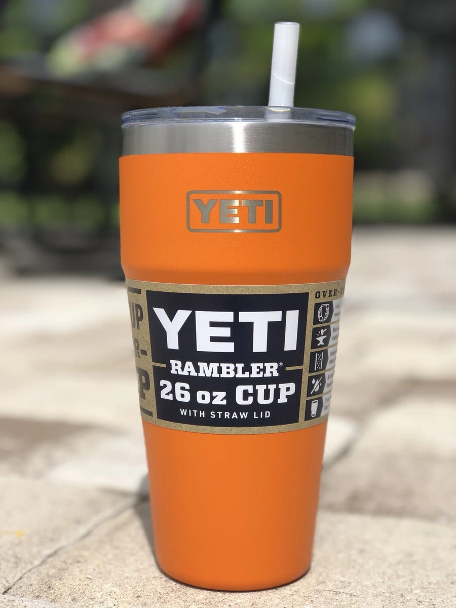 YETI Rambler Cup - 26 oz. - Straw Lid - King Crab Orange - TackleDirect