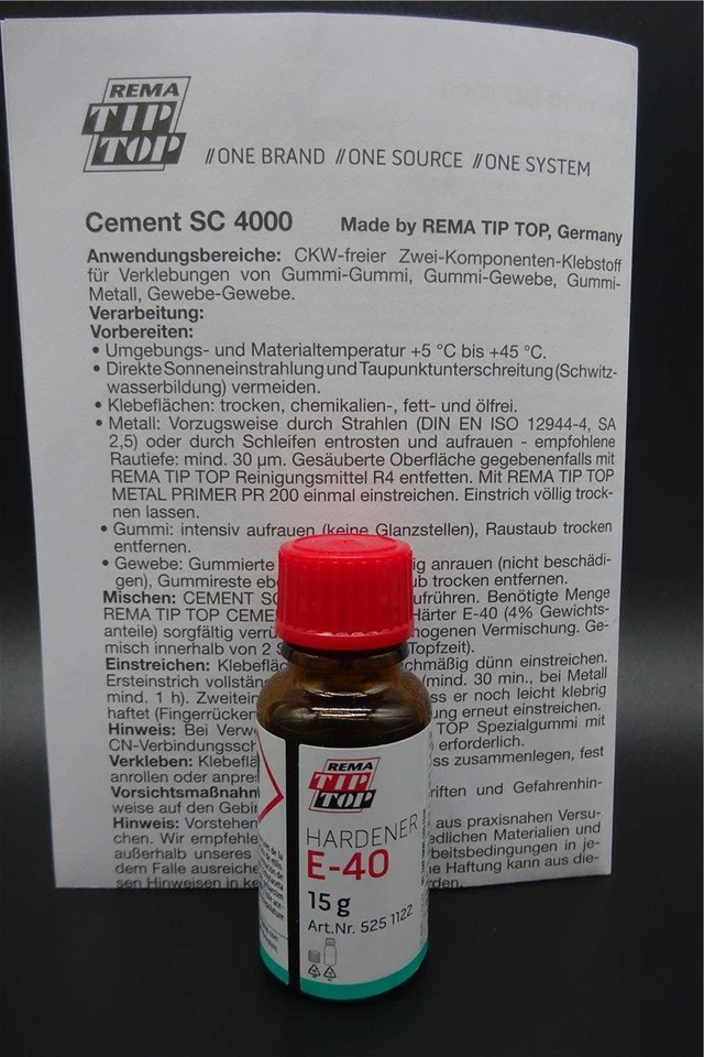 15g Härter E-40 Hardener für Cement SC 4000 BC 3004 PC-4 HL-WK4 TIP TOP 5251122